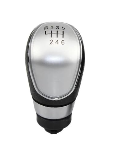 QVQOJCTH Autoteile 5/6 Geschwindigkeit Auto Schaltknauf Für Ford Fiesta MK7 2008-2013 Für Focus MK2/FL 2008-2011 Manuelle Übertragung Hebel(6 speed silver) von QVQOJCTH