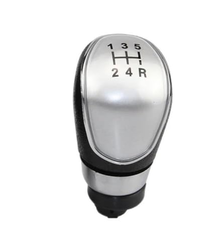 QVQOJCTH Autoteile 5/6 Geschwindigkeit Auto Schaltknauf Für Ford Fiesta MK7 2008-2013 Für Focus MK2/FL 2008-2011 Manuelle Übertragung Hebel(Silver 5 thread) von QVQOJCTH