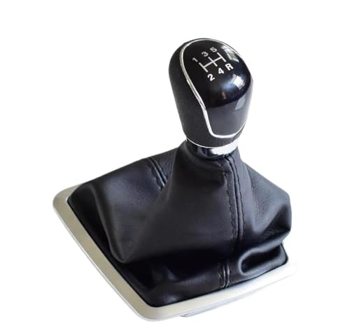 QVQOJCTH Autoteile 5/6 Geschwindigkeit Getriebe Shift Stick Hebel Knauf Mit Gaitor Boot Abdeckung Für Focus 2 MK2 FL MK3 MK4 MK7 Für Mondeo Fiesta Für Galaxy(Black-5 Speed) von QVQOJCTH