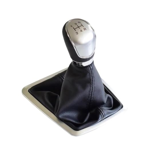 QVQOJCTH Autoteile 5/6 Geschwindigkeit Getriebe Shift Stick Hebel Knauf Mit Gaitor Boot Abdeckung Für Focus 2 MK2 FL MK3 MK4 MK7 Für Mondeo Fiesta Für Galaxy(Silver-5 Speed) von QVQOJCTH