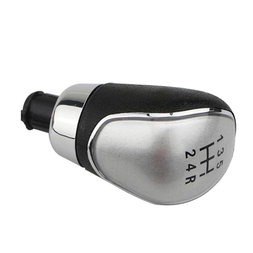 QVQOJCTH Autoteile 5 6 Geschwindigkeit Manuelle Auto Getriebe Kopf Schaltknauf Für Ford Focus 2 3 MK2 MK3 2005-2015 Für Fiesta Ecosport C-Max Kuga S-max(5Speed Silver) von QVQOJCTH