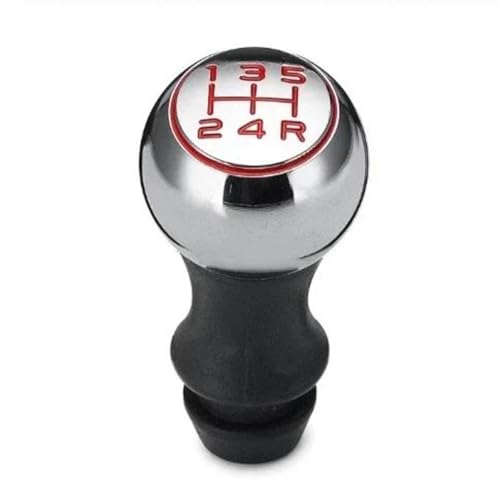 QVQOJCTH Autoteile 5-Gang-Auto MT Schaltknauf Hebel Schalthebel Griff Stick Für Peugeot 106 206 306 406 107 207 307 407 BX101577(Red number red R) von QVQOJCTH