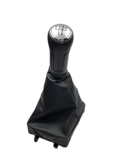 QVQOJCTH Autoteile 5-Gang-Schaltknauf Für Polo 9N 9N2 2002–2009 Auto-Schaltgetriebe Schalthebelmanschette Leder-Kofferraumabdeckung Ersatz(A 5 speed) von QVQOJCTH