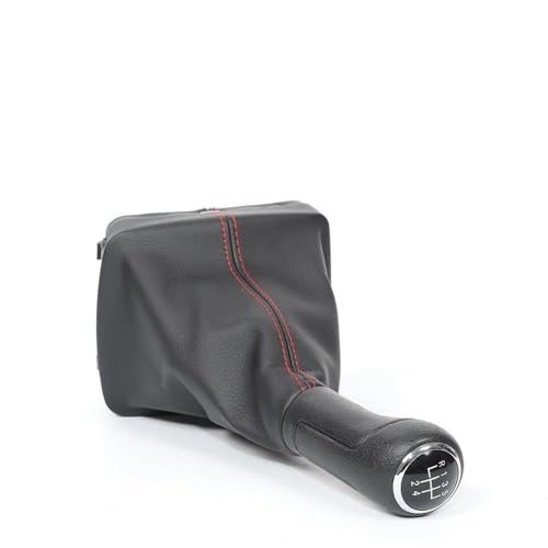 QVQOJCTH Autoteile 5-Gang-Schaltknauf Für Polo 9N 9N2 2002–2009 Auto-Schaltgetriebe Schalthebelmanschette Leder-Kofferraumabdeckung Ersatz(C 5 speed) von QVQOJCTH