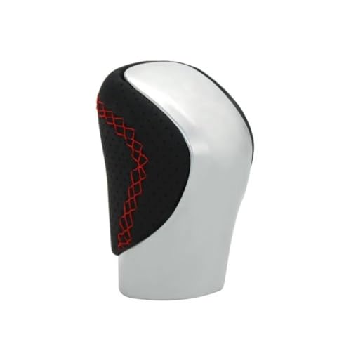 QVQOJCTH Autoteile Automatischer Schaltknauf Für Lexus ES GS-450H GX IS-300 NX-300H RC-300 RX-350 2015-2021 Leder-Schalthebel Handball(Silver Red Line 1) von QVQOJCTH