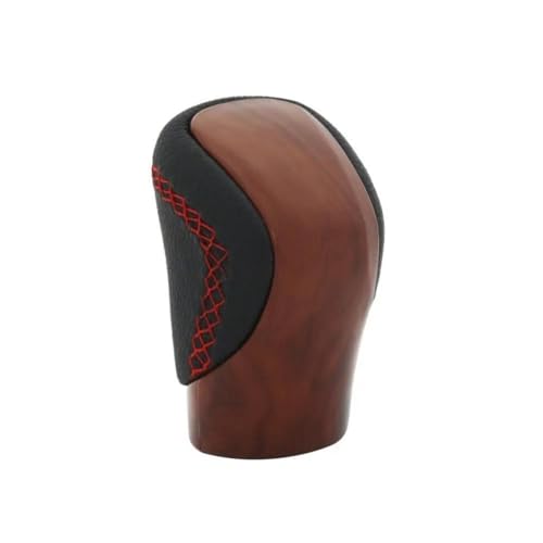 QVQOJCTH Autoteile Automatischer Schaltknauf Für Lexus ES GS-450H GX IS-300 NX-300H RC-300 RX-350 2015-2021 Leder-Schalthebel Handball(Wood grain red line) von QVQOJCTH