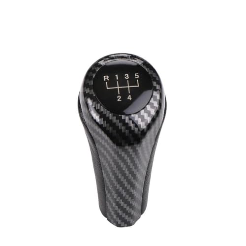 QVQOJCTH Autoteile Für BMW 1 3 5 6 Serie E46 E53 E60 E61 E63 E81 E82 E83 E84 E87 E90 E91 E92 Auto 5 6 Geschwindigkeit Leder Schalthebel Schaltknauf(5-Speed) von QVQOJCTH