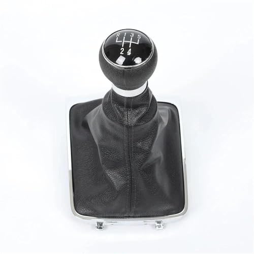 QVQOJCTH Autoteile Für PASSAT B6 2005-2012 Neuer 5/6-Gang-Schaltgetriebe Schaltknauf Schalthebelmanschette Leder(Plastic 5 speed) von QVQOJCTH