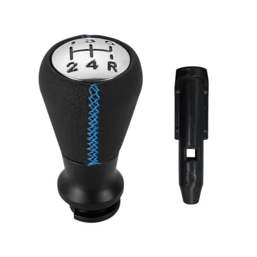 QVQOJCTH Autoteile Für Peugeot 207 307 406 Für Citroen C3 C4 C5 Leder Schaltknauf Hebel Shifter Stick Gamasche Boot Kragen Fall(Blue A) von QVQOJCTH