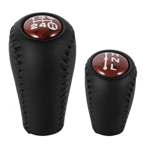 QVQOJCTH Autoteile Schaltknauf 5-Gang-Schaltgetriebe Leder Für Toyota Prado LC120 Für Land Cruiser Prado 2003-2009(Brown Set) von QVQOJCTH