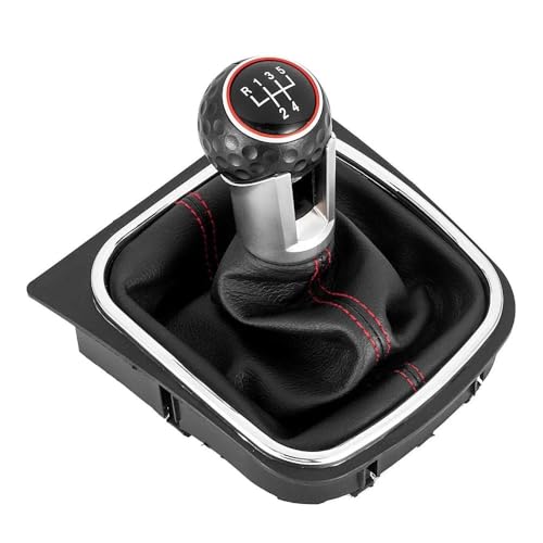 QVQOJCTH Autoteile Schaltknauf Für Golf 5 MK5 R32 GTD GTI Für Golf 6 MK6 R20 2004-2013 Auto-Schalthebel Mit Gamaschen-Boot-Abdeckung(5 Speed) von QVQOJCTH