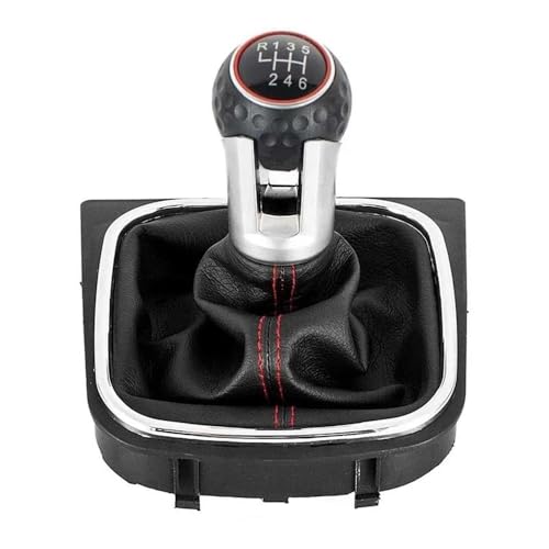 QVQOJCTH Autoteile Schaltknauf Für Golf 5 MK5 R32 GTD GTI Für Golf 6 MK6 R20 2004-2013 Auto-Schalthebel Mit Gamaschen-Boot-Abdeckung(6 Speed) von QVQOJCTH