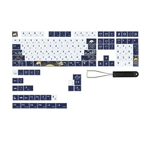 QWAMBVZE 136-Tasten PBT Tastenkappe für 61/68/87/96/98-Tasten Mechanische Tastatur mit Ursprünglicher Höhe Sublimation Keycap von QWAMBVZE