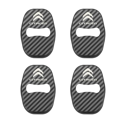 QWCPHGWZ 4 Stück Autotürschloss-Abdeckung für Citroen DS3 2009-2016,Auto Türschlossabdeckung Schutzkappe Robust und Nicht Leicht Verformbar,Grey von QWCPHGWZ