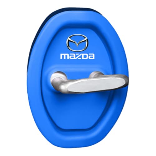 QWCPHGWZ 4 Stück Autotürschloss-Abdeckung für Mazda,Auto Türschlossabdeckung Schutzkappe Robust und Nicht Leicht Verformbar,Blue von QWCPHGWZ