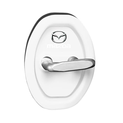 QWCPHGWZ 4 Stück Autotürschloss-Abdeckung für Mazda B-Series 2006-2016,Auto Türschlossabdeckung Schutzkappe Robust und Nicht Leicht Verformbar,White von QWCPHGWZ