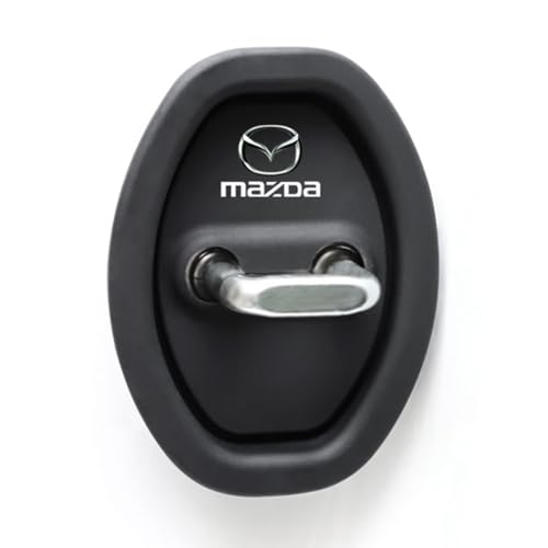 QWCPHGWZ 4 Stück Autotürschloss-Abdeckung für Mazda5 Premacy 2005-2015,Auto Türschlossabdeckung Schutzkappe Robust und Nicht Leicht Verformbar,Black von QWCPHGWZ
