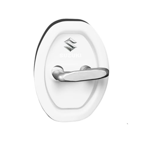 QWCPHGWZ 4 Stück Autotürschloss-Abdeckung für Suzuki Splash 2008-2014,Auto Türschlossabdeckung Schutzkappe Robust und Nicht Leicht Verformbar,White von QWCPHGWZ