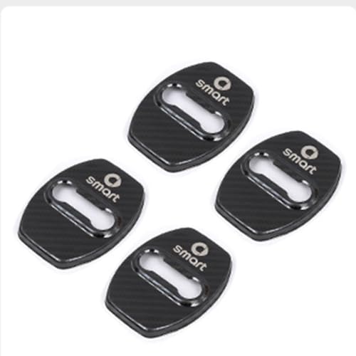 QWCPHGWZ 4 Stück Autotürschloss-Abdeckung für smart forfour 2004-20022,Auto Türschlossabdeckung Schutzkappe Robust und Nicht Leicht Verformbar,Grey von QWCPHGWZ