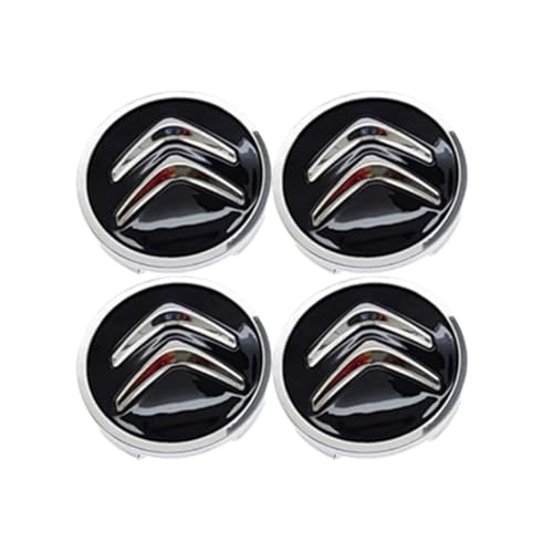 QWCPHGWZ 4 Stück Nabendeckel für Citroen C8 2008-2014,Nabenkappen Radnabenkappen Staubschutzabdeckung,Radnabenabdeckung Wasserdicht Zubehör,Black von QWCPHGWZ