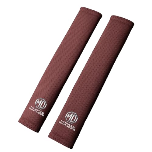 QWCPHGWZ Premium Wildleder Gurtpolster Auto für MG MG7 2022+,12,2 Zoll Groß - Weich, Atmungsaktiv & Bequem für Vollständige Abdeckung | Innenraum Zubehör,2 pcs-Red von QWCPHGWZ