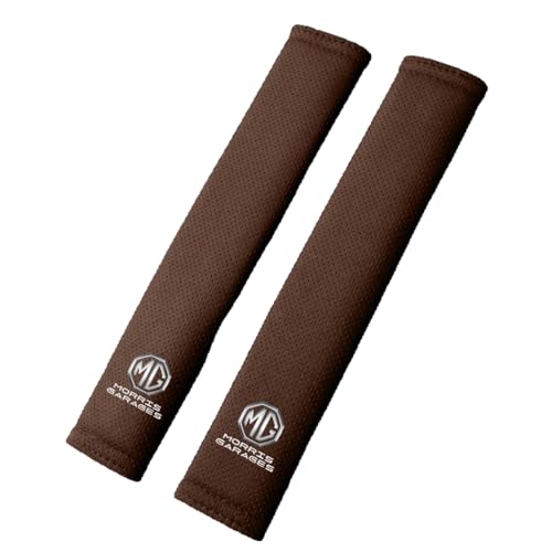 QWCPHGWZ Premium Wildleder Gurtpolster Auto für MG MG7 2022+,12,2 Zoll Groß - Weich, Atmungsaktiv & Bequem für Vollständige Abdeckung | Innenraum Zubehör,4 pcs-Brown von QWCPHGWZ
