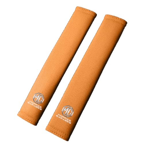 QWCPHGWZ Premium Wildleder Gurtpolster Auto für MG One 2021+,12,2 Zoll Groß - Weich, Atmungsaktiv & Bequem für Vollständige Abdeckung | Innenraum Zubehör,2 pcs-Yellow von QWCPHGWZ