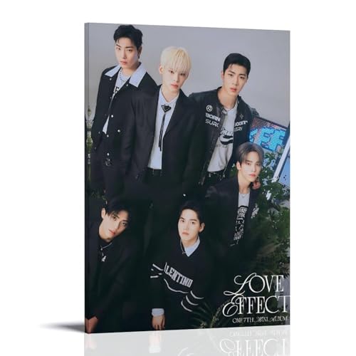 QWCWZPPZ ONF Sänger-Musikalbum-Cover, Leinwand-Poster, Wandkunst, dekoratives Gemälde, Schlafzimmer, Gemälde, Poster, 30 x 45 cm, Rahmenstil von QWCWZPPZ