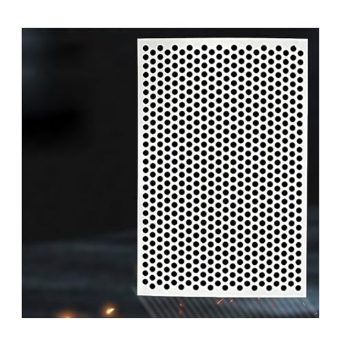 304 Edelstahl Lochblech, Metallgitter Dekorative Gitter, Perforierte Metallplatte für Fenstersims-Geländer und Blumenständer, Lochbleche Edelstahl, witterungsbeständig(W85*L500cm/W33.4*L196.8in) von QWEASDF