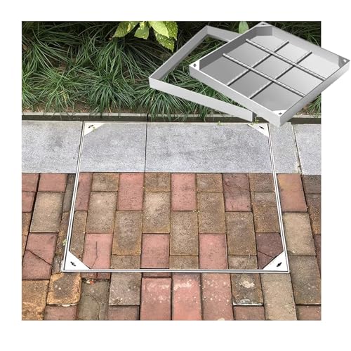Eingebettete Schachtabdeckung ，Versenkter Schachtdeckel und Rahmen，Für Eine Vielzahl Von Straßenbelägen, Innenbereich Rechtwinklig Inspektionsschachtabdeckungen(8cm,40 * 40cm/15.7 * 15.7in) von QWEASDF