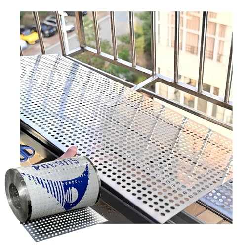 Perforierte Metallbleche, Streckmetall-Mesh-Öffnung, perforiertes Edelstahlblech, 304 Edelstahl, Sieb, Metallsieb, Dekorati-Platte, Lochbleche Zuschnitt nach Maß(W35*L100cm/W13.7*L39.3in) von QWEASDF