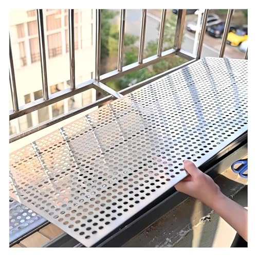 Perforiertes Edelstahlblech 304, Loch Edelstahl-Gitter, Dekorative Lochbleche für Fensterbrett-Geländer, Blumenständer,Alterungsbeständig und oxidationsbeständig(W15*L600cm/W5.9*L236.2in) von QWEASDF