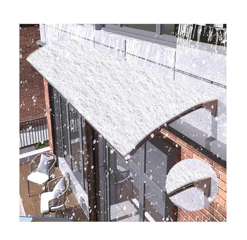 QWEASDF Generisch Vordach mit Seitenteil,Vordach für Haustür mit Seitenteil,Eingangstür Vordach,Solide Polycarbonat-Abdeckung,für DraußEn Hauseingang,Mit Große Regenrinne(45x300cm/17.7x118in) von QWEASDF