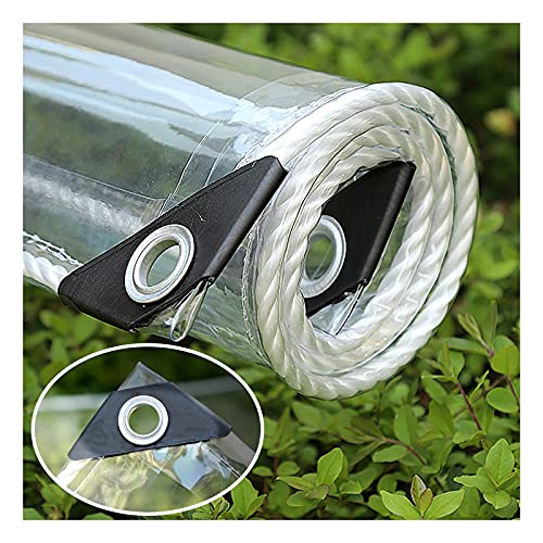 QWEASDF wasserdichte Transparente Plane, Wetterfeste Plane mit Ösen, reißfest, wasserdicht, UV-beständig für Patio Outdoor Camping Terrasse Balkon Pflanzenabdeckung,1.2x2.5m/3.9x8.2ft QWEASDF wasserdichte Transparente Plane, Wetterfeste Plane mit Ösen, reißfest, wasserdicht, UV-beständig für Patio Outdoor Camping Terrasse Balkon Pflanzenabdeckung,1.2x2.5m/3.9x8.2ft von QWEASDF