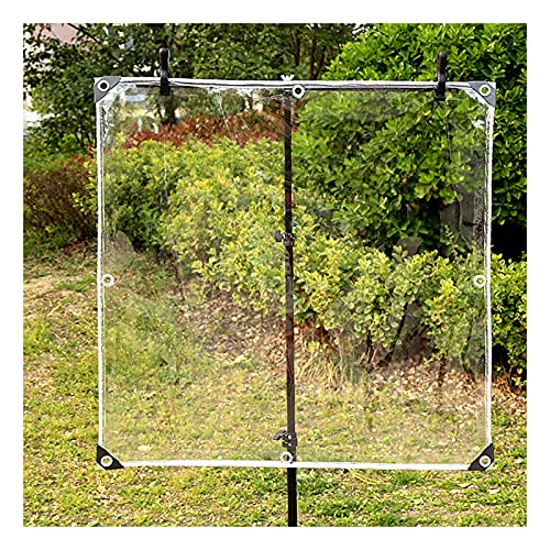 QWEASDF wasserdichte Transparente Plane,Wetterfeste Plane,Strapazierfähige Vordächer,Staubdicht,Regendicht,für Offene Balkongarten Gewächshaus Pflanzenabdeckung,Transparente Plane,1.2x1.5m/3.9x4.9ft von QWEASDF