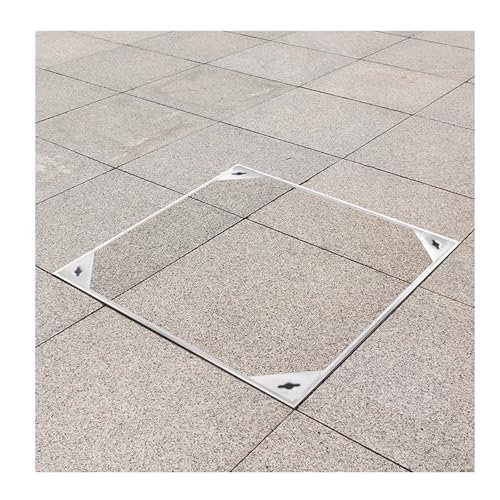 Schachtabdeckung， Schachtdeckel Versteckte Inspektionsdeckel Outdoor, Schachtabdeckungen Und Rahmen, Edelstahl Kanaldeckel ，Für Rasen Terrassen Schule Garten(5cm,50 * 50cm/19.7 * 19.7in) von QWEASDF