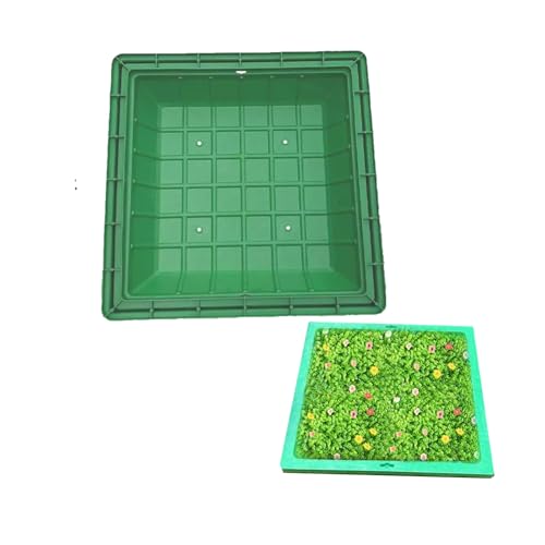 Schachtabdeckung Basis Schachtdeckel Runder Deckel für Klärgrube, Abnehmbarer unsichtbarer Schachtdeckel, Starke Tragfähigkeit Eingelassene Inspektionsdec(B70*70CM/27.5 * 27.5IN) von QWEASDF