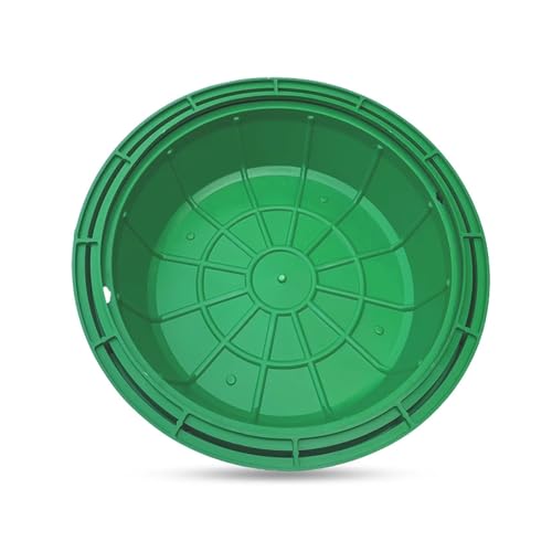 Schachtabdeckung rund,kanaldeckel rund eingebetteter abnehmbarer unsichtbarer schachtdeckel，kanaldeckel,Gullydeckel,mit Rahmen,Begehbar Brunnendecke(A60*60CM/23.6 * 23.6IN) von QWEASDF