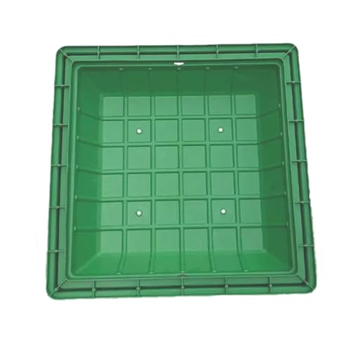 Schachtabdeckung rund,kanaldeckel rund eingebetteter abnehmbarer unsichtbarer schachtdeckel，kanaldeckel,Gullydeckel,mit Rahmen,Begehbar Brunnendecke(B60*60CM/23.6 * 23.6IN) von QWEASDF