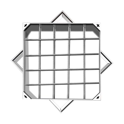 Unsichtbare Abwasserbeckenabdeckung, versenkter Schachtdeckel und Rahmen, eingebetteter Schachtdeckel aus Edelstahl, Hof-Klärgrubenabdeckung，Anpassbare Größe(8cm,40 * 40cm/15.7 * 15.7in) von QWEASDF