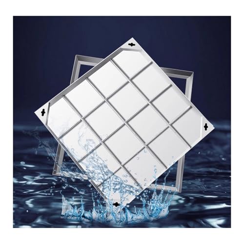 Versenkter Schachtdeckel und Rahmen ，Eingebettete Schachtabdeckung ，Für Eine Vielzahl Von Straßenbelägen, Innenbereich Rechtwinklig Inspektionsschachtabdeckungen & Rahmen(8cm,40 * 40cm/15.7 * 15.7in) von QWEASDF