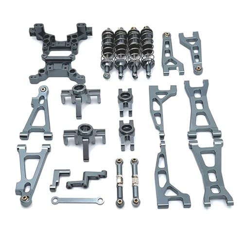 For Mjx Hyper Go 16207 16208 16209 16210 H16 Upgrade Teile Metall Gefährdete Teile Set for Rc Auto Aluminium Zubehör Ersatz (Teile)(Dark Grey) von QWERSDRE