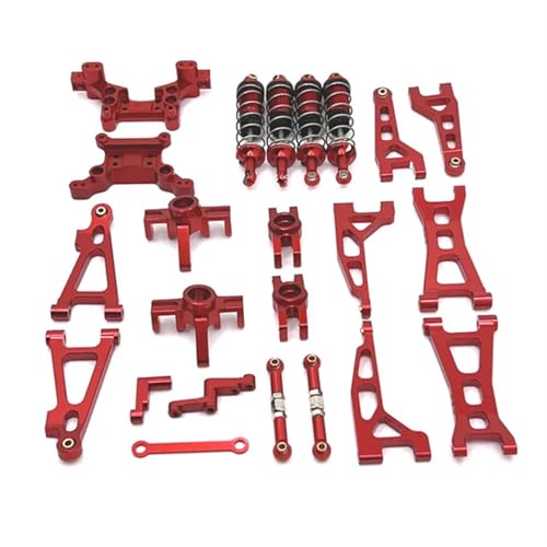 For Mjx Hyper Go 16207 16208 16209 16210 H16 Upgrade Teile Metall Gefährdete Teile Set for Rc Auto Aluminium Zubehör Ersatz (Teile)(Rood) von QWERSDRE