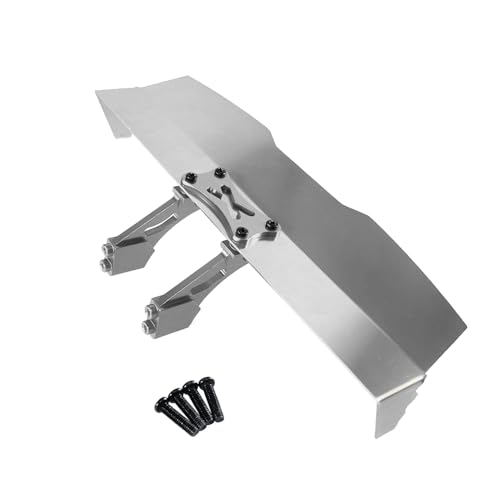 Metallheckflügel-Zubehörteil for MJX Hyper GO 16207 H16PL 1/16 RC-Auto-Upgradeteile Ersatz (Teile)(Silver) von QWERSDRE