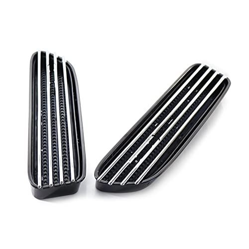 QWERTYUI AISHANBAIHUODIAN 4-Fin Car Side Fender Air Flow Vents Grille ABS Grill Fit for BMW E46 M3 2001 2002 2003 2004 2005 2006 1 Paar von QWERTYUI