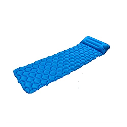 QWERTYUI AISHANBAIHUODIAN Hitorhike Innovative Sleeping Pad Fast Füllung Air Bag Camping Matte Aufblasbare Matratze mit Kissenleben Rettung 550g Kissenbelag (Color : Blue) von QWERTYUI