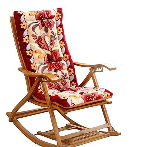 QWERTYUKJ Verdickt Sitzkissen Gartenstuhl Hochlehner-Auflage Sitzauflage Terrasse Sessel Deckchair Liege Rocking Stuhl Pad Indoor Outdoor Stuhlauflagen (Color : O, Size : 48X120CM) von QWERTYUKJ