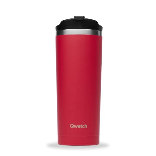 QWETCH - Isotherm Travel Mug - Himbeere 470 ml - Kaffee & Teebecher aus Edelstahl - 6h heiß & 12h kalt - BPA-frei, wasserfest von QWETCH