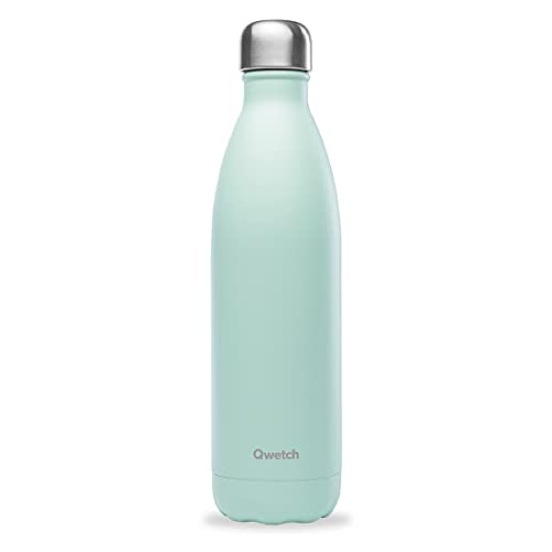 QWETCH - Isothermische Originals Flasche - Pastel Grün 750ml - Nomadische Edelstahlflasche - 24h Kalt und 12h Warm - Wasserdicht, BPA-frei & wiederverwendbar von QWETCH
