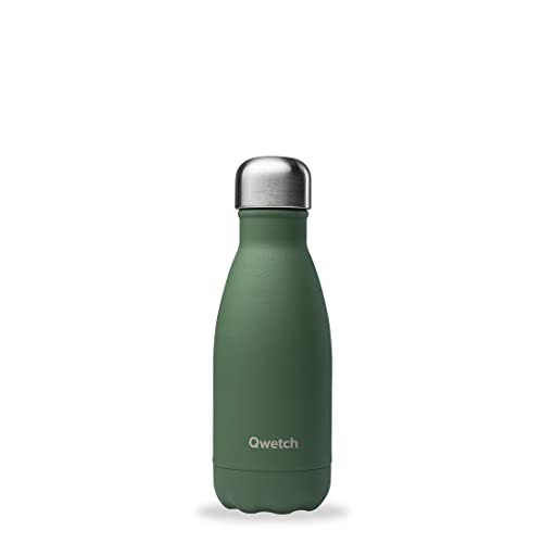 QWETCH - Isothermische Originals Flasche - Granite Grün 260ml - Nomadische Edelstahlflasche - 24h Kalt und 12h Warm - Wasserdicht, BPA-frei & wiederverwendbar von QWETCH